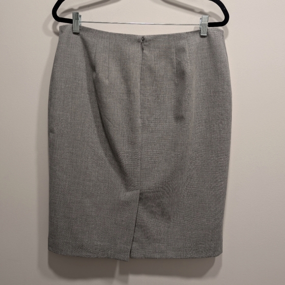 Talbots Light Gray Grey Pencil Skirt Career Office Business Workwear Size 12 - Picture 2 of 7